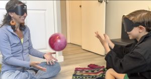 Beth and her son during MindSight class